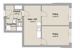 2 pièces appartement 43 m² à Prague 4, République Tchèque. Price on request