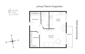 1 pièces appartement 31 m² à Danilovsky district, Russie. 50,000 ₽ par semaine